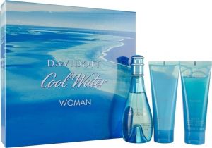 Davidoff Cool Water Woman Great EDT 100ml Body Lotion 75ml Cool Water & Cool Water Shower Gel 75ml Gift Set