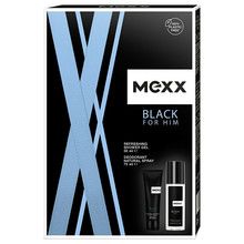 Mexx Black for Him Gift Set deodorant 75ml Shower Gel 50ml
