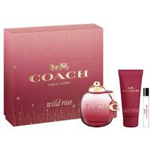 Coach Wild Rose Gift Set Eau de Parfum 90ml, Miniature Eau de Parfum 7,5ml and Body Lotion 100ml