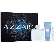 Azzaro Chrome Gift Set Eau de Toilette 100ml, Miniature Eau de Toilette 10ml Shampoo 75ml