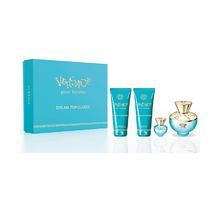  Versace Dylan Turquoise pour Femme Gift Set Eau de Toilette 100ml, Shower Gel 100ml, body lotion 100ml and Miniature Eau de Toilette 5ml