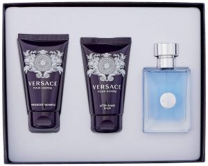 Versace Pour Homme EDT 50ml & After Shave Balm Pour Homme 50ml & Shampoo Pour Homme 50ml Gift Set