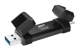 Silicon Power DS72 500GB USB 3.2 Stick USB-A & USB-C Black